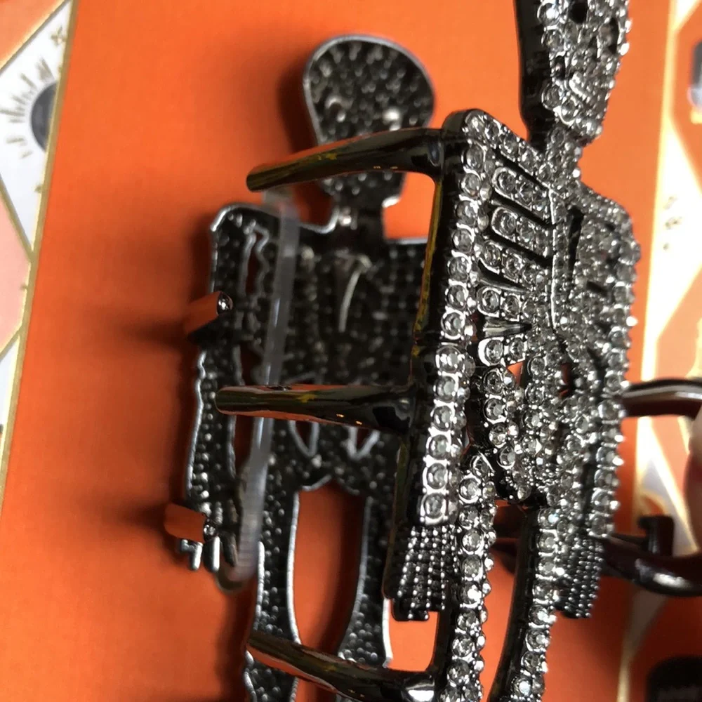 Piper K Rhinestone Skeleton Hair Claw Clip